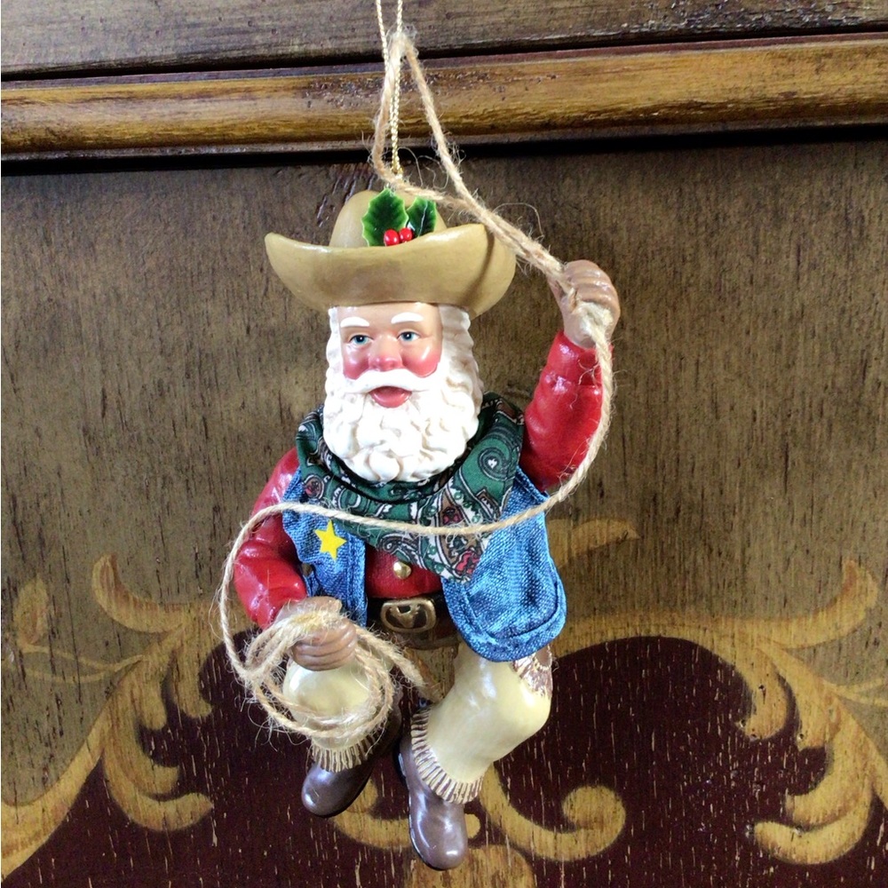 Dept 56 Cowboy Santa Ornament Sheriff Rodeo Christmas